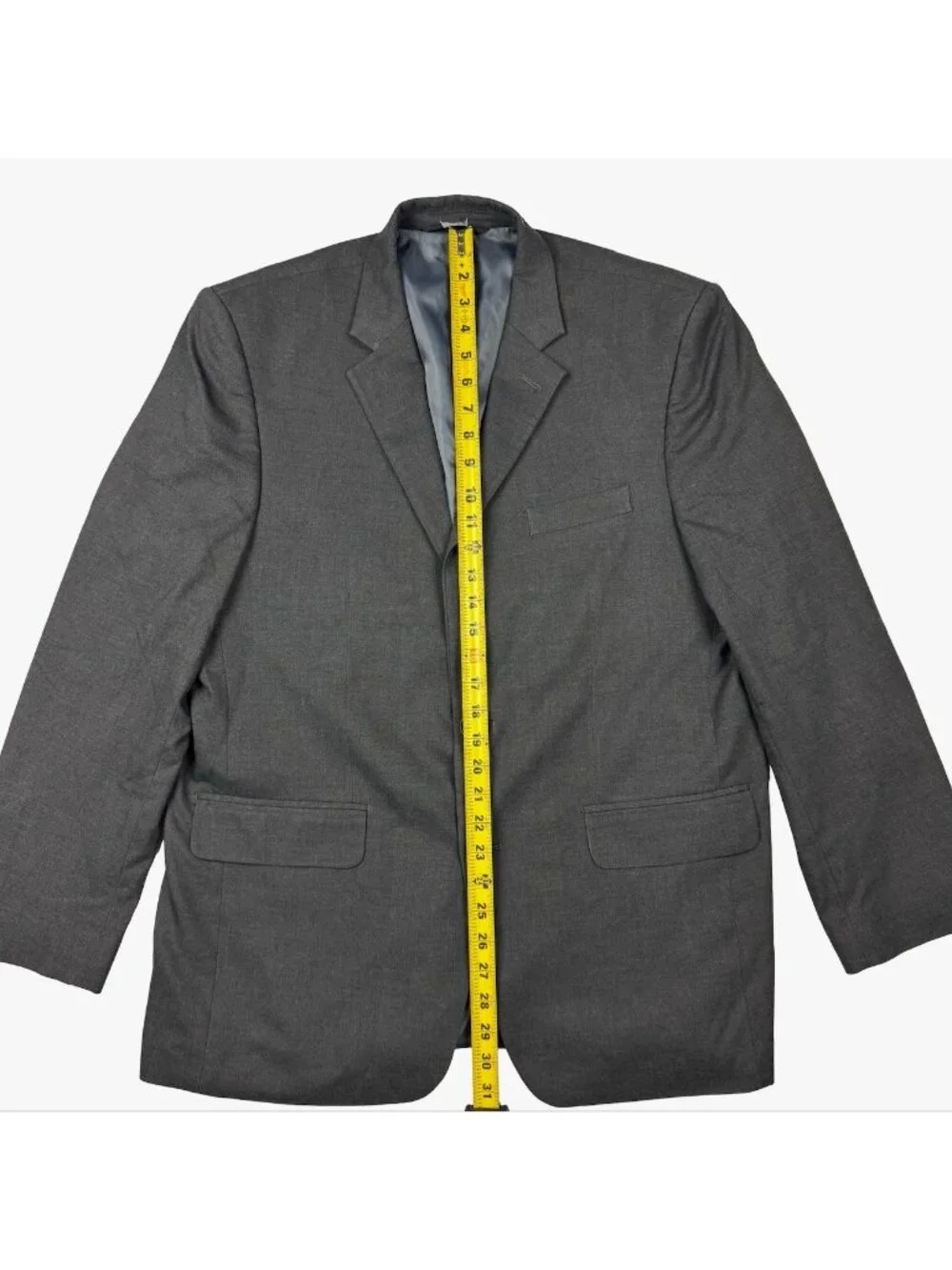 Haggar Men’s Polyester Blend 2-Button Blazer Gray • 42R